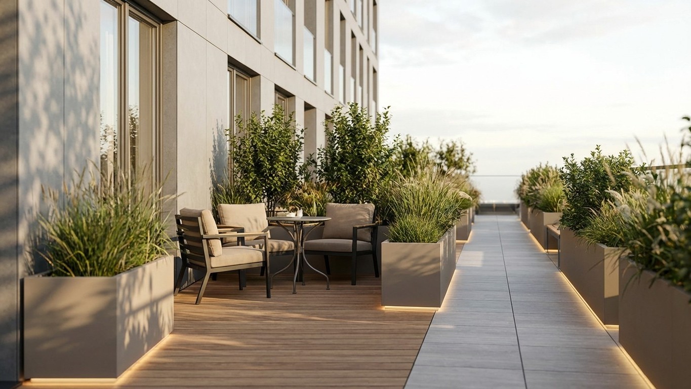 Terrasse en longueur sans profondeur : comment l'aménager intelligemment