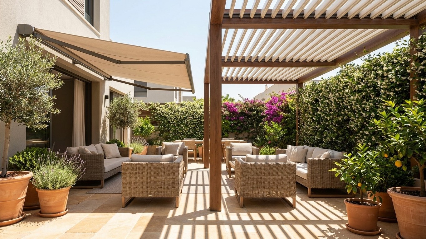 Aménager une terrasse ombragée : pergola, store et solutions anti-vis-à-vis