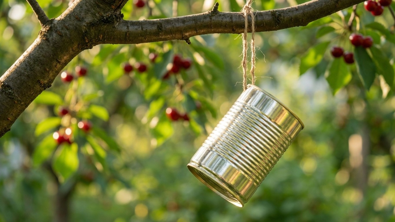 Avant les filets, les anciens accrochaient un seul objet brillant aux cerisiers : les oiseaux ne s'approchaient plus