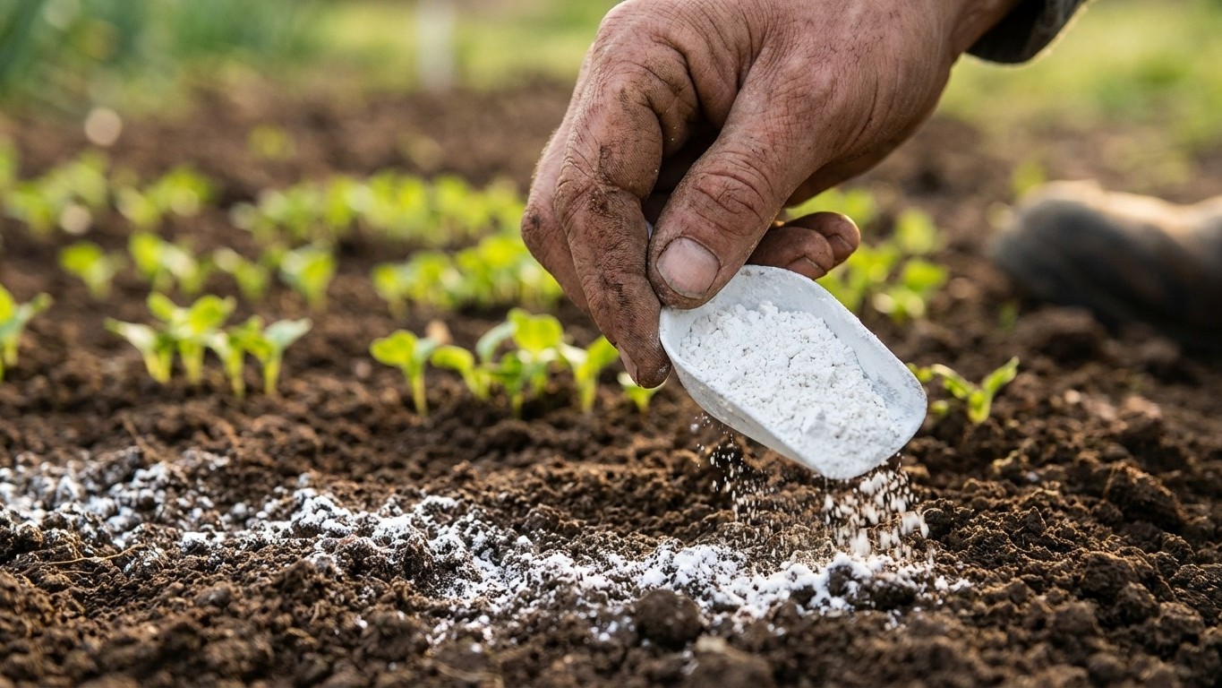 Cette poudre blanche épandue fin mars corrige un sol acide et change toute la récolte du potager