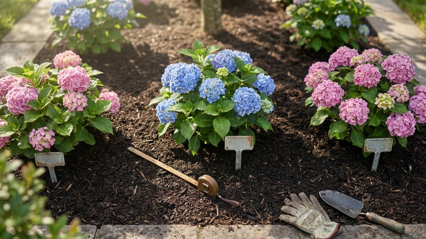 Distance de plantation entre hortensias : combien d'espace leur prévoir ?