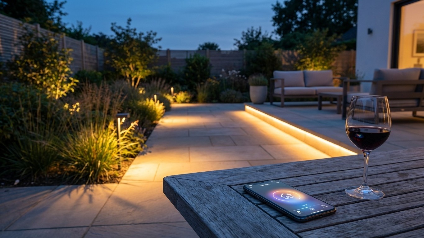 Éclairage jardin connecté : automatisation et contrôle intelligent