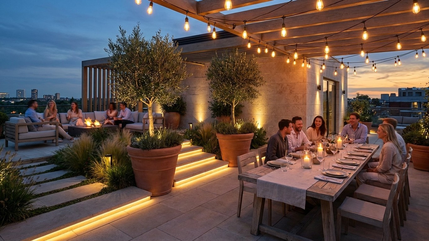 Éclairage de terrasse : aménager une ambiance lumineuse réussie