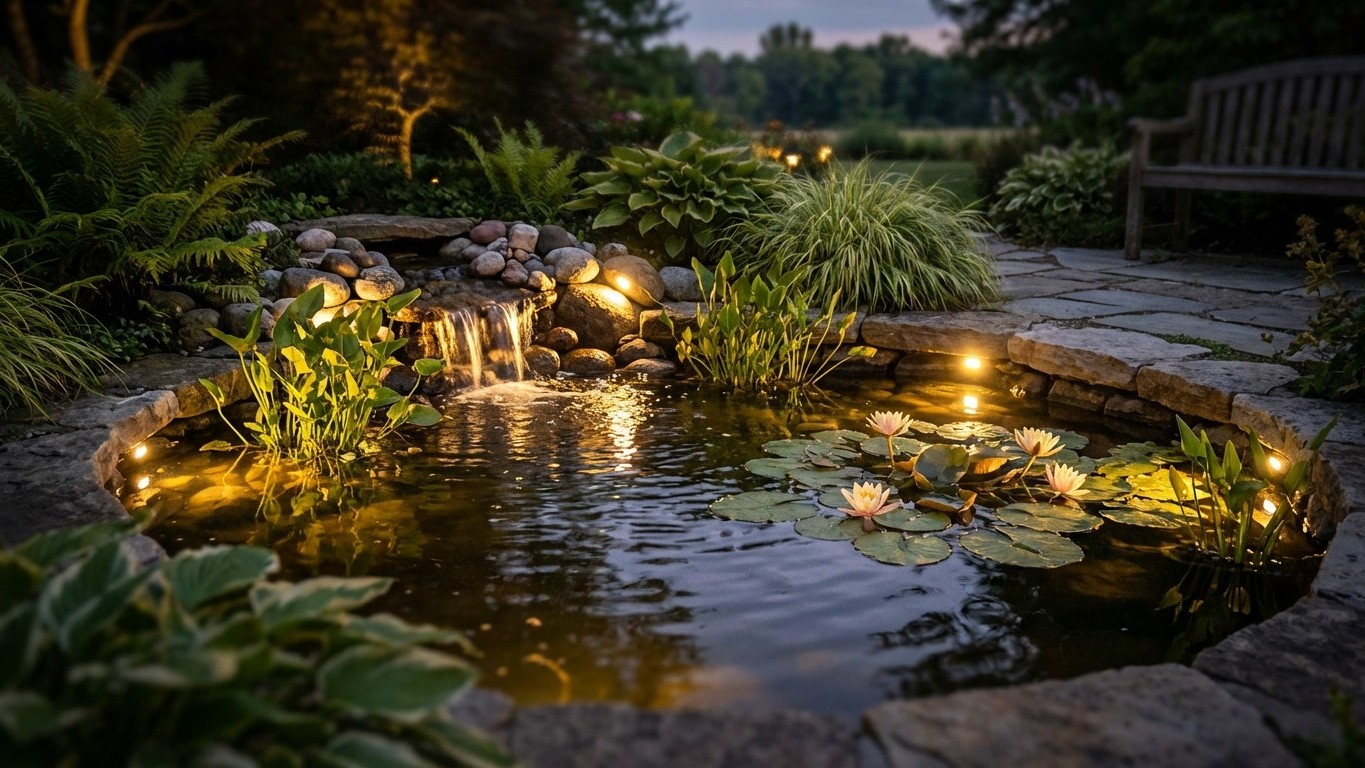 Éclairage bassin jardin : sublimer votre point d'eau