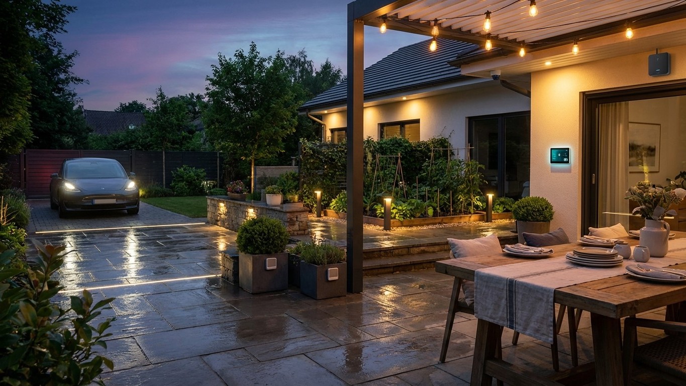 Éclairage jardin domotique : intégration aux systèmes connectés