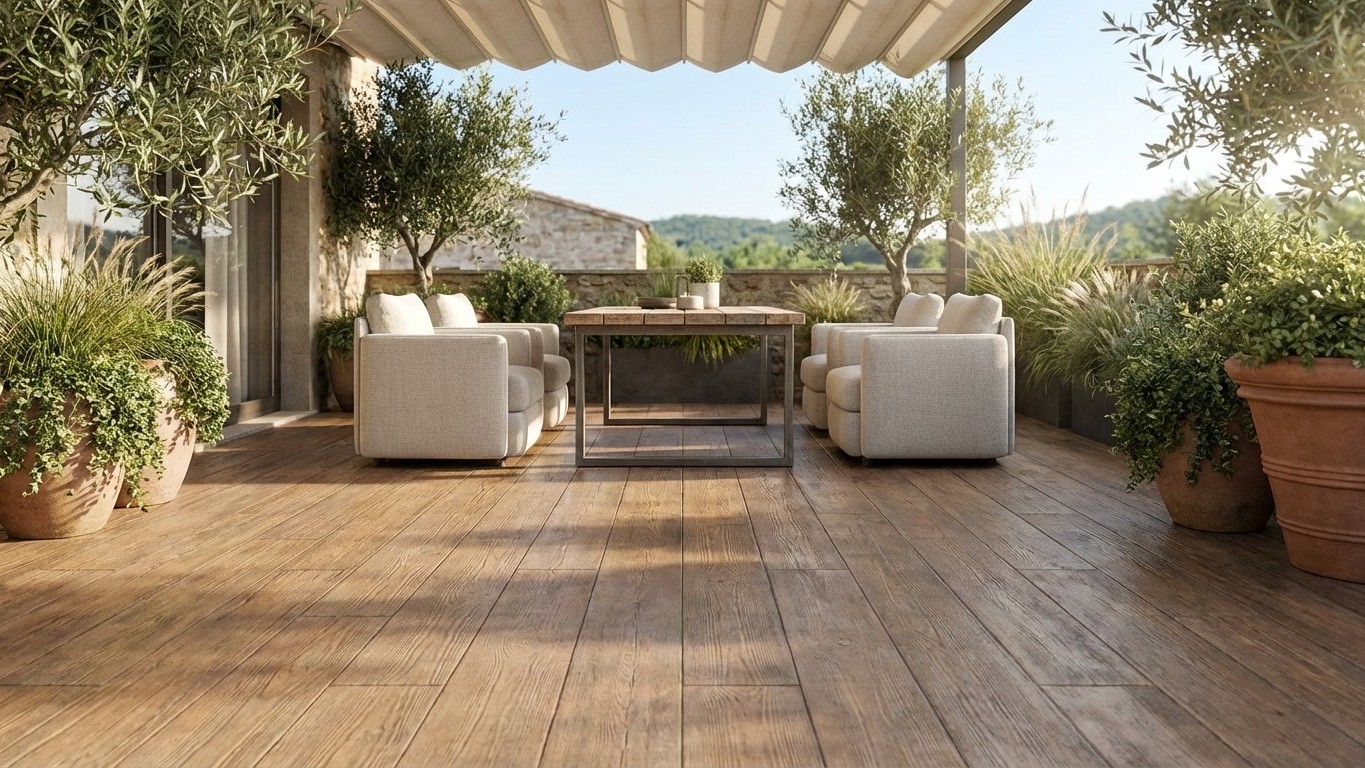 Aménager une terrasse en béton décoratif : techniques et rendus modernes