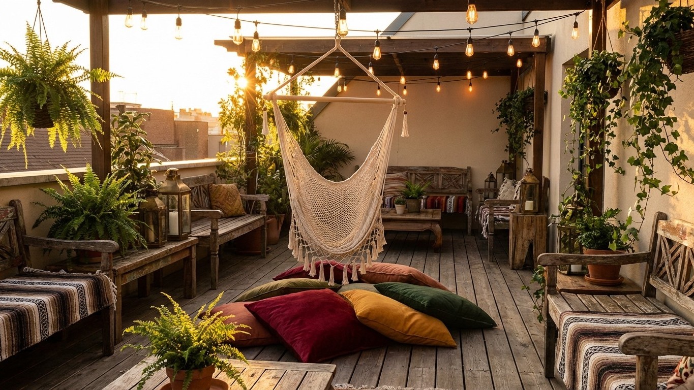 Terrasse bohème : aménager un espace libre et coloré