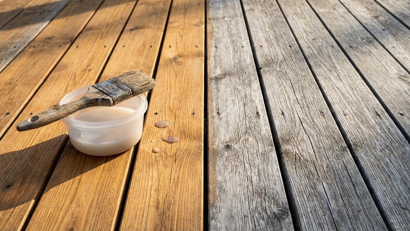 Fini le nettoyeur haute pression : ce produit ravive une terrasse grisée tout seul