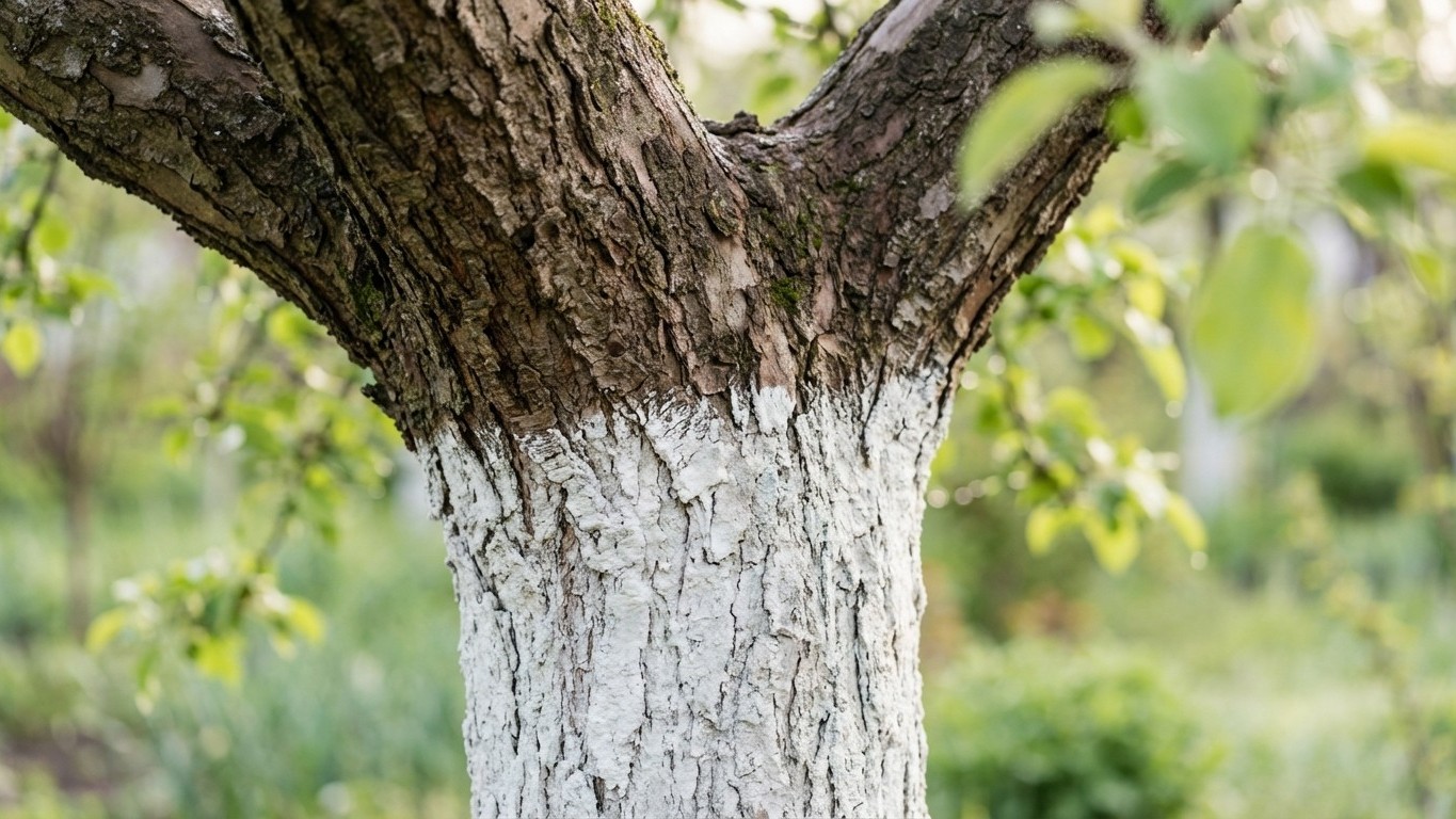 Les anciens badigeonnaient leurs arbres fruitiers de blanc chaque mars : ce geste oublié protège bien mieux qu'un traitement