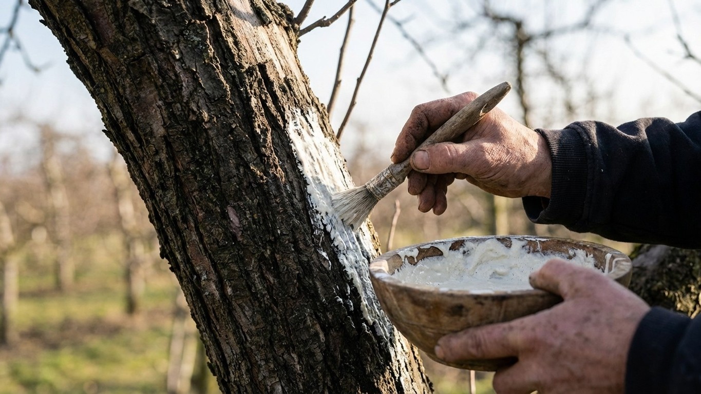 « Mon grand-père passait ce mélange blanc sur ses pommiers en mars » : le geste oublié qui remplace tous les traitements