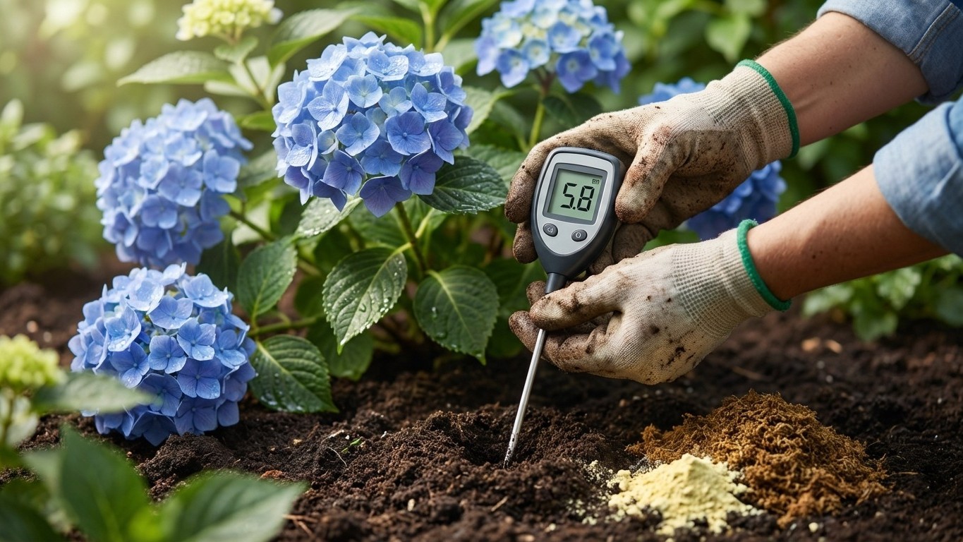 pH idéal pour les hortensias : comment mesurer et corriger l'acidité du sol