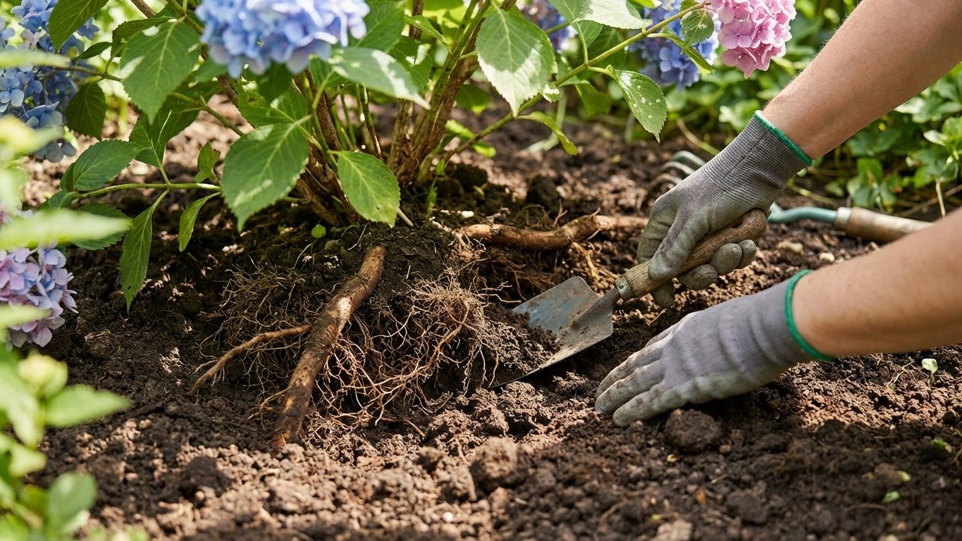 Replanter un hortensia adulte : conseils pour préserver les racines