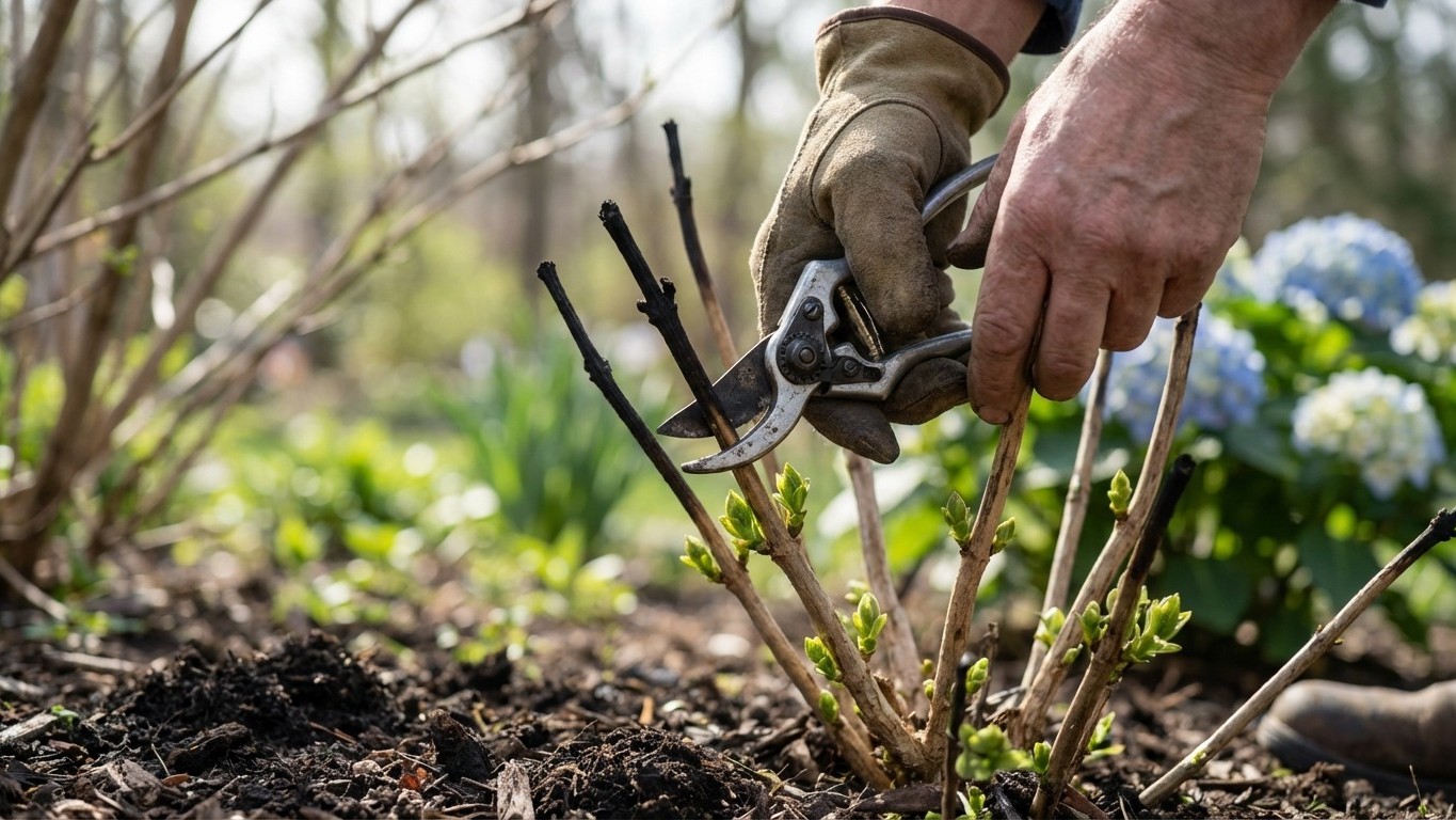 Taille des hortensias au printemps : relance et rajeunissement de l'arbuste