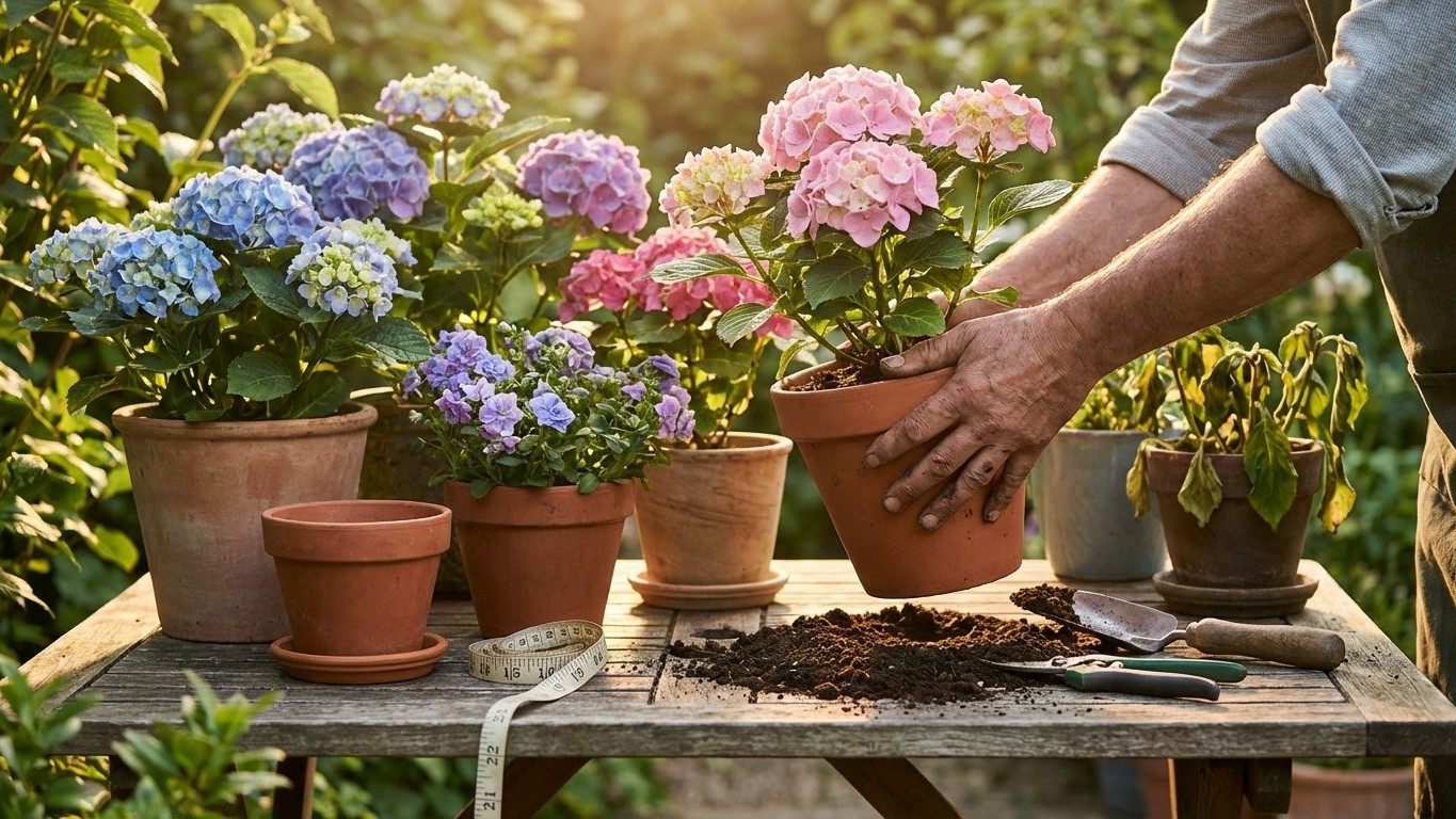 Quelle taille de pot pour un hortensia : choisir le bon diamètre selon la variété