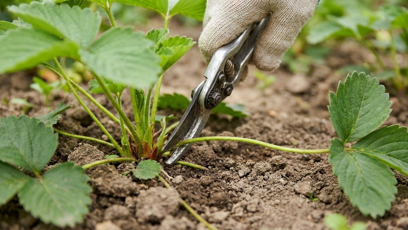 Ces petites tiges que vous n'osez pas couper sur vos fraisiers divisent votre récolte par trois