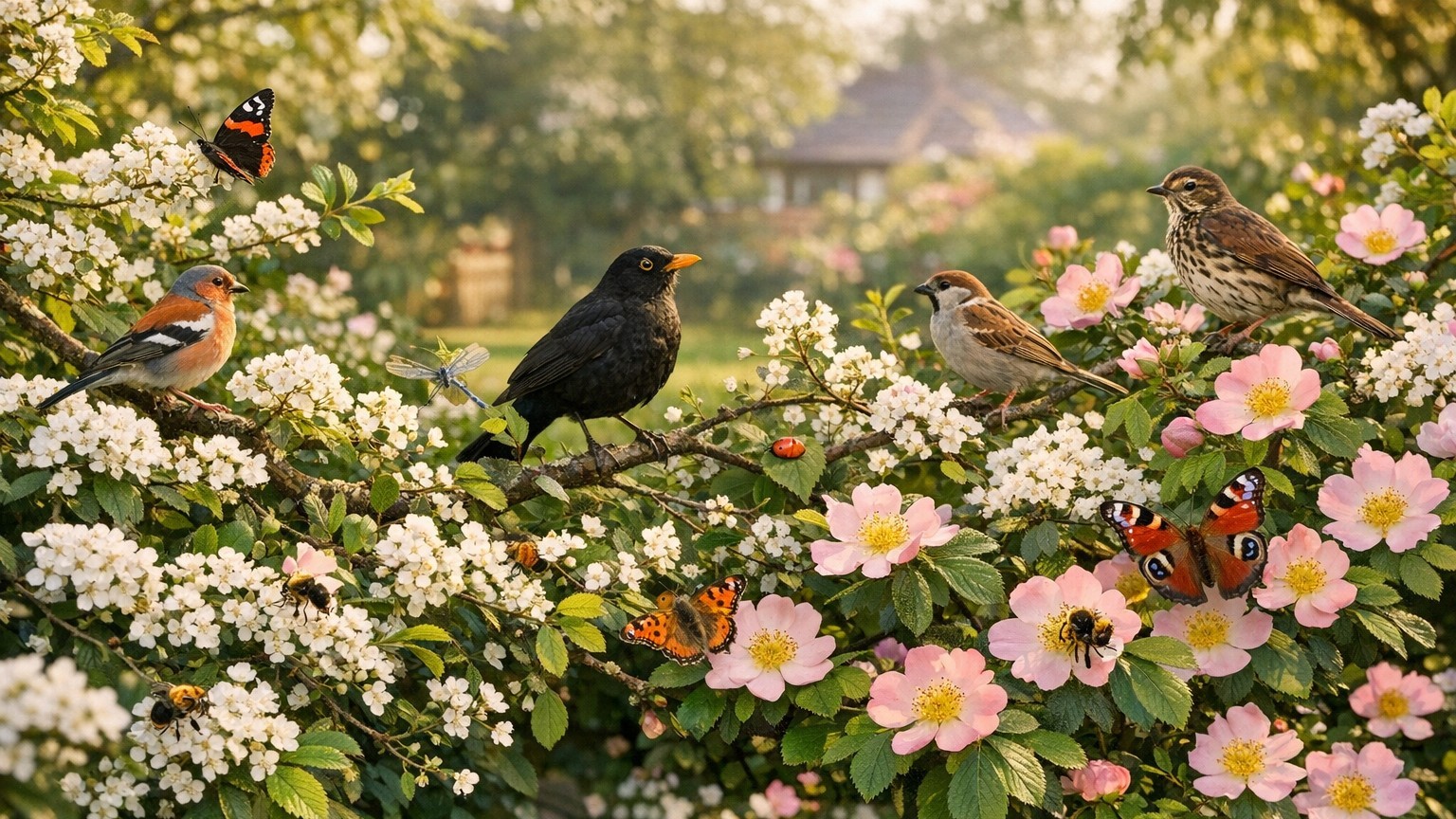 Haie champêtre et biodiversité : quelles espèces planter pour favoriser la faune ?