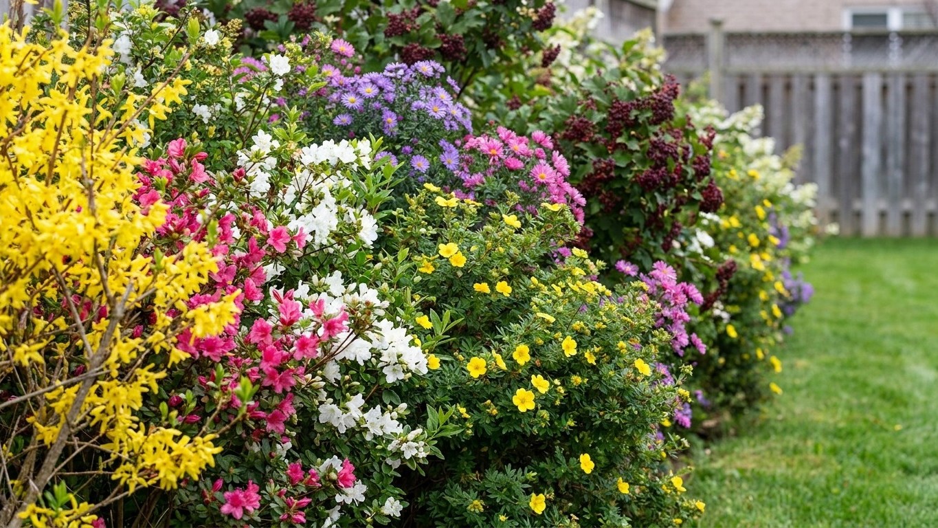 Haie fleurie toute l'année : les arbustes à floraison successive