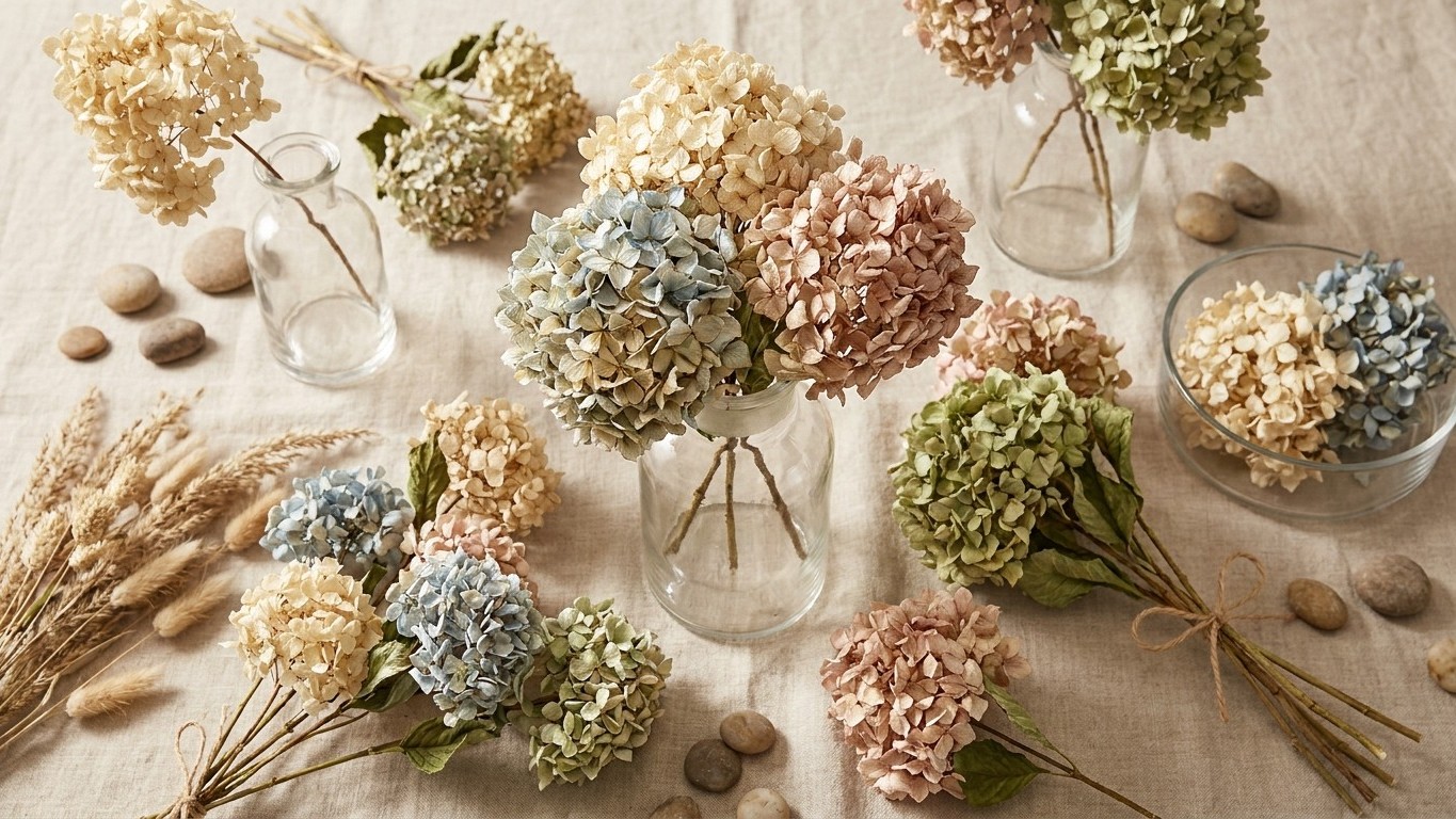 Hortensias séchés : comment les faire sécher et les utiliser en décoration