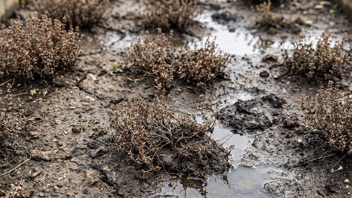 Ils remplacent leur gazon par du thym et deux hivers plus tard, il ne reste qu'une croûte de boue