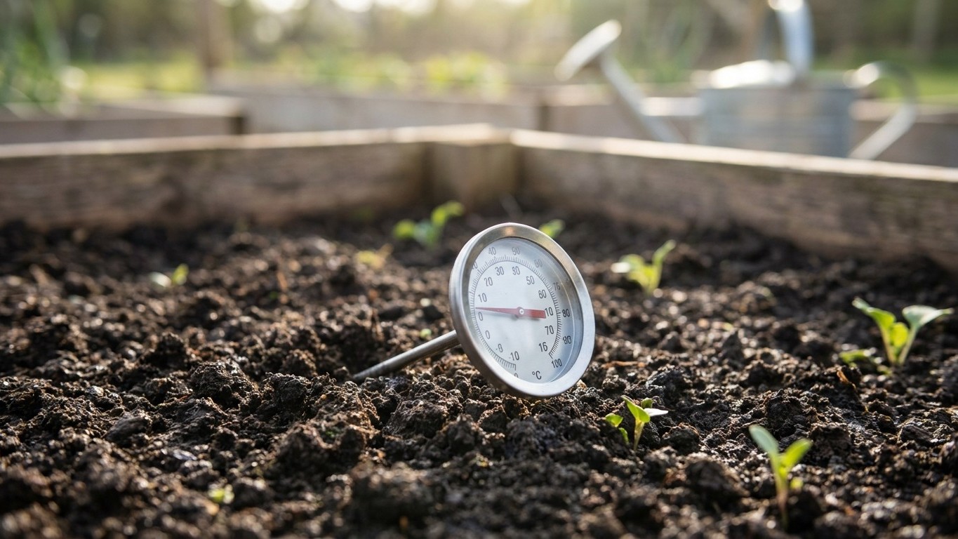 J'ai planté un thermomètre dans ma terre avant de semer mes courgettes : ce que j'ai lu m'a fait tout remballer