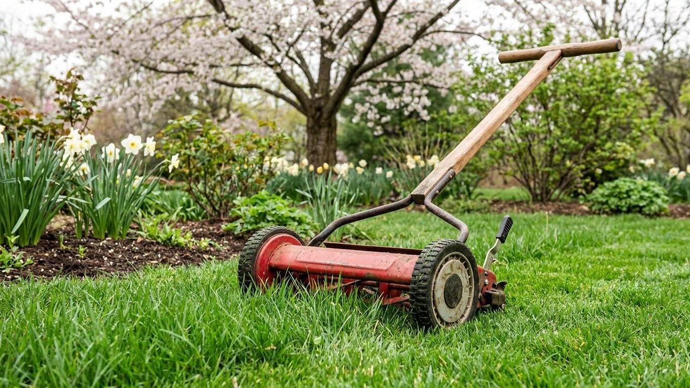 Les anciens ne réglaient jamais leur tondeuse à cette hauteur en avril : leur gazon restait vert tout l'été sans un seul t...