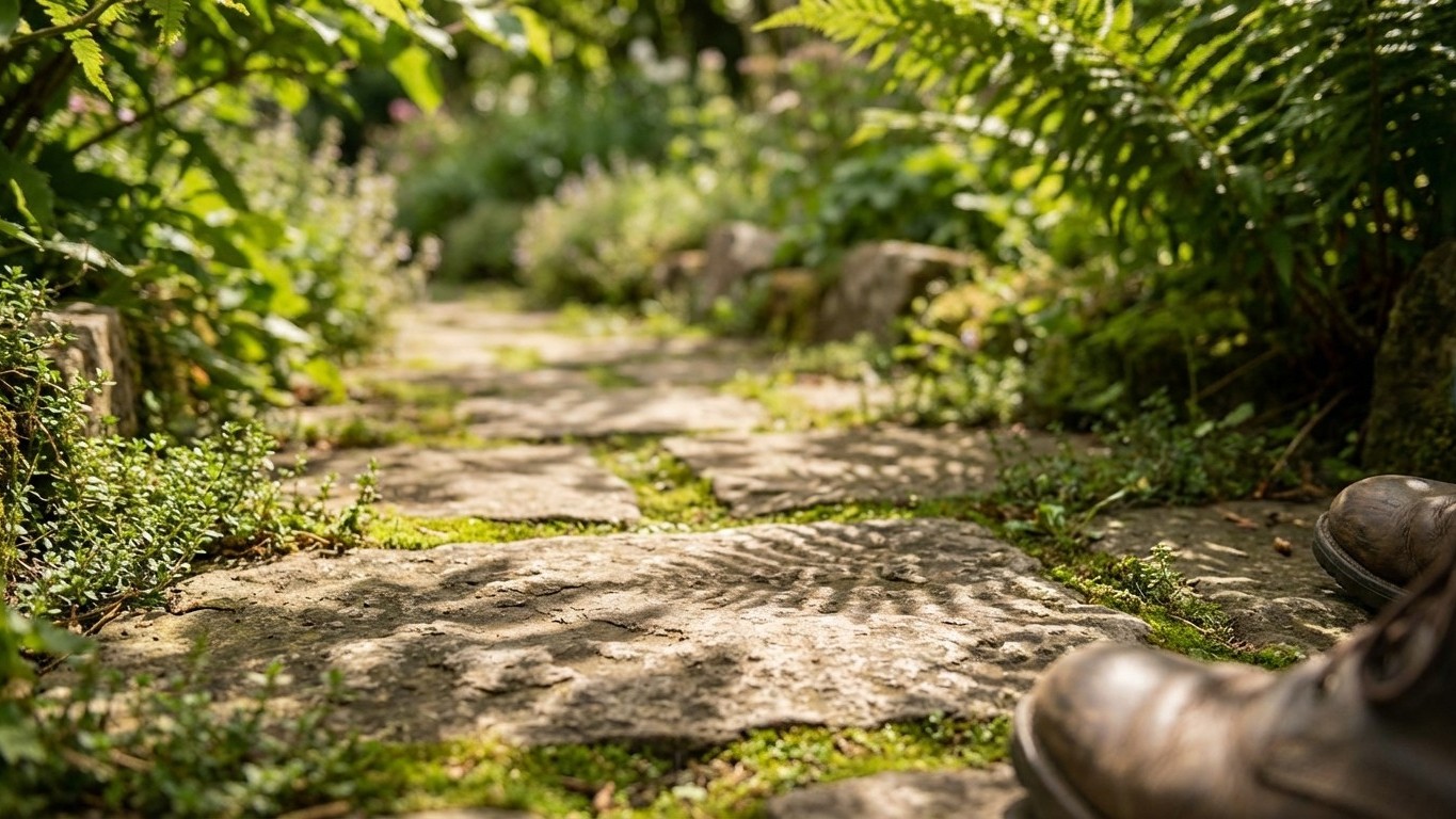 Les paysagistes ne posent jamais leurs pas japonais au hasard : cette distance entre chaque dalle change tout