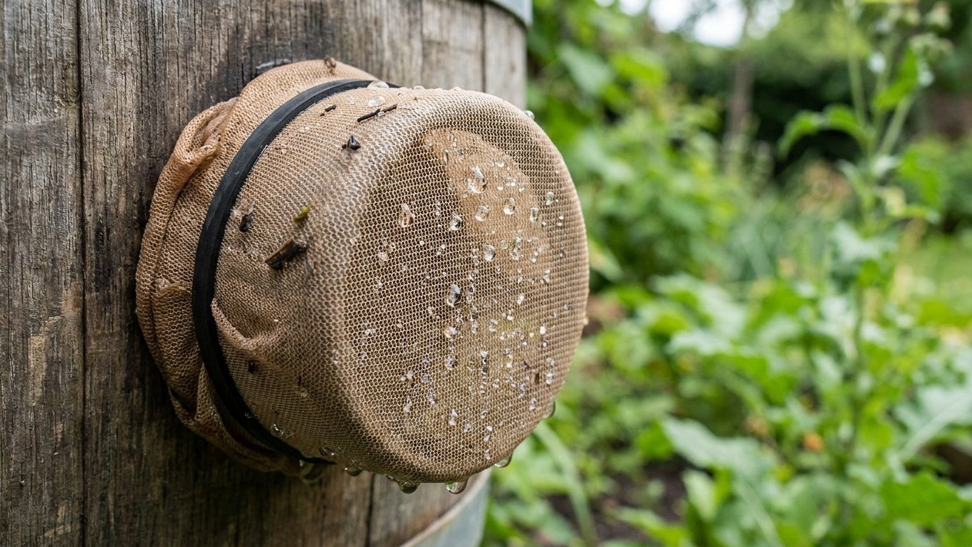 « Mets un collant dessus » : depuis ce conseil de mon plombier, mon récupérateur d'eau ne se bouche plus jamais