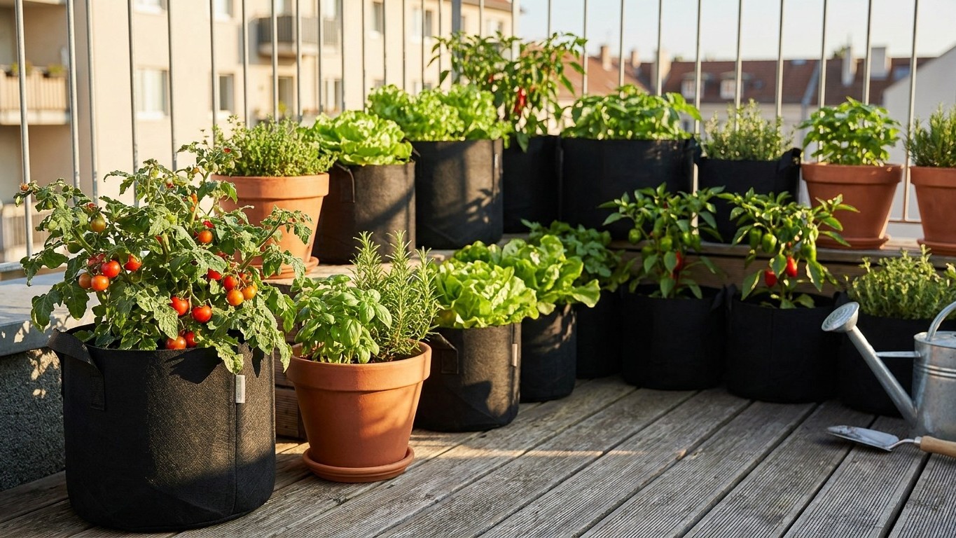 Potager en sac ou en pot sur balcon : les meilleures cultures pour petits espaces