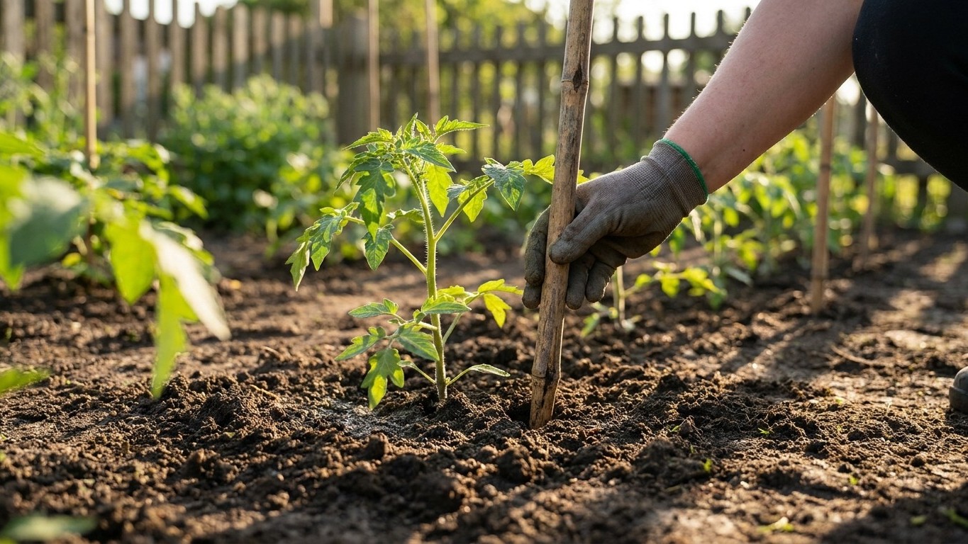 Si vous plantez vos tuteurs après vos tomates en mai, regardez ce qui se passe sous terre