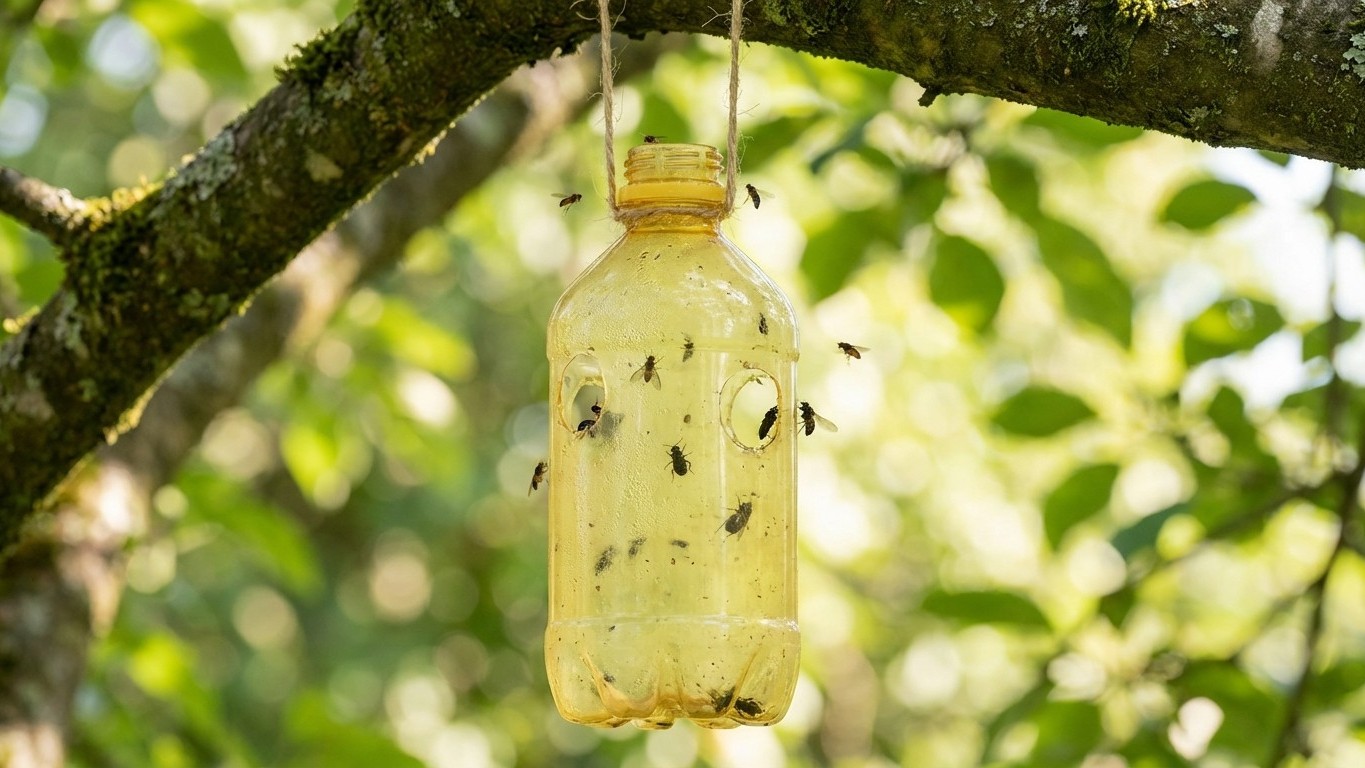Si vous utilisez ce piège jaune contre les frelons asiatiques, vous tuez surtout ceux qui protègent votre jardin