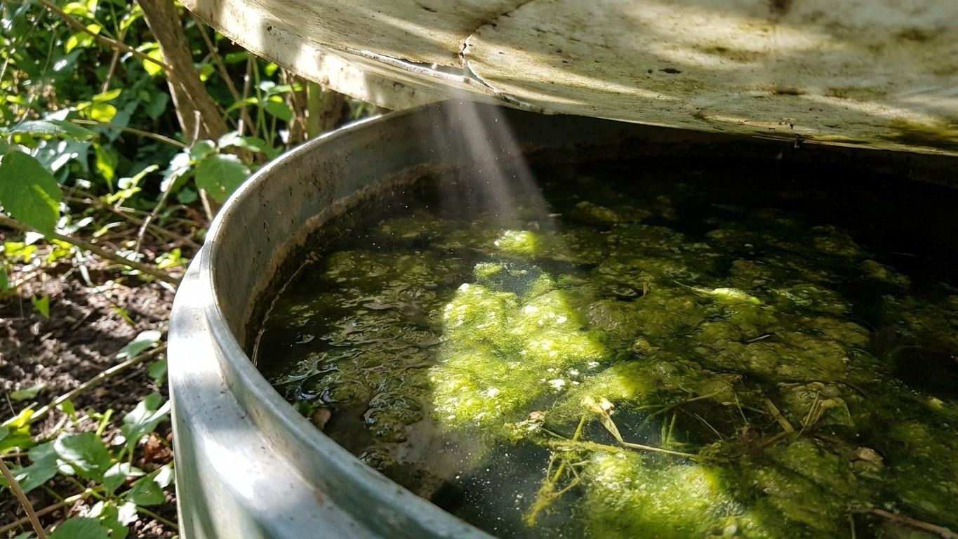 Votre récupérateur d'eau de pluie vire au vert ? Le problème vient d'un détail que personne ne corrige