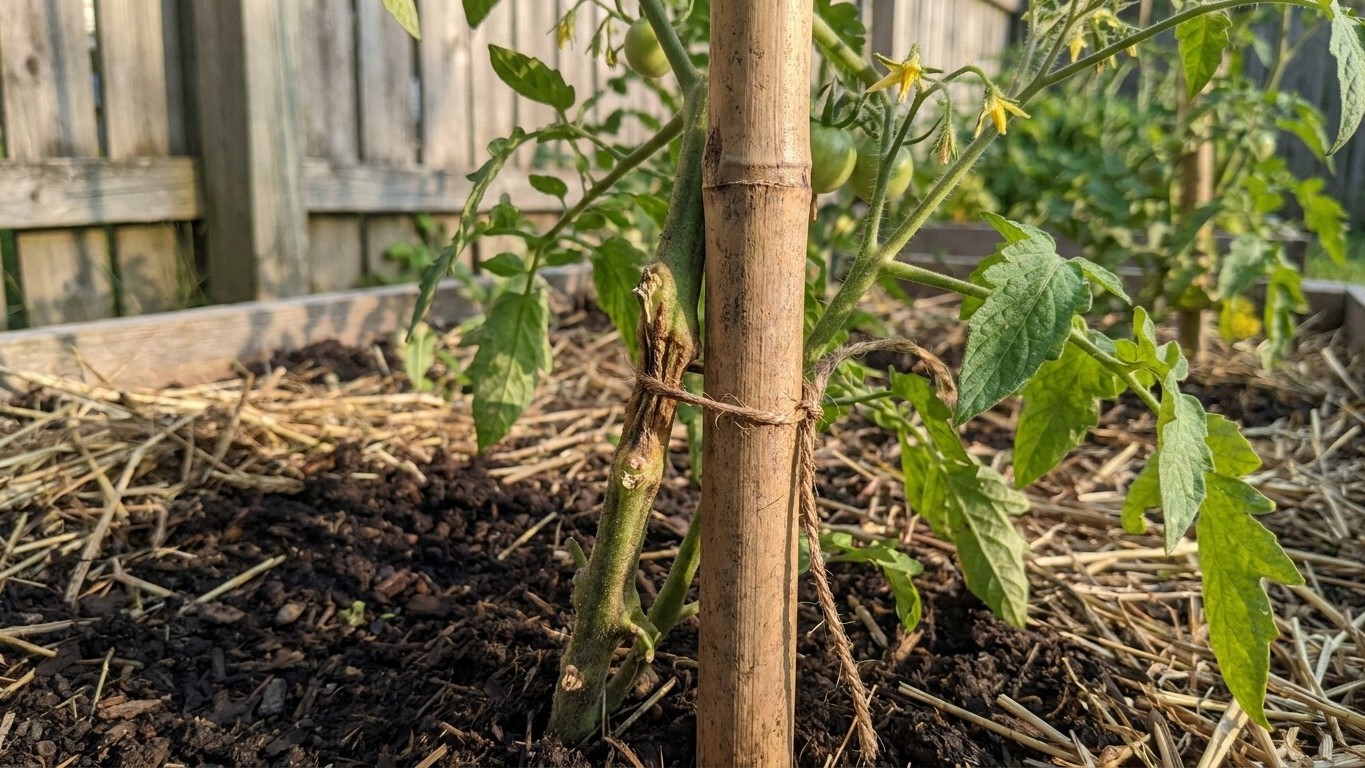 Ce tuteur que tout le monde plante contre ses tomates en mai est justement ce qui les empêche de tenir debout tout l'été