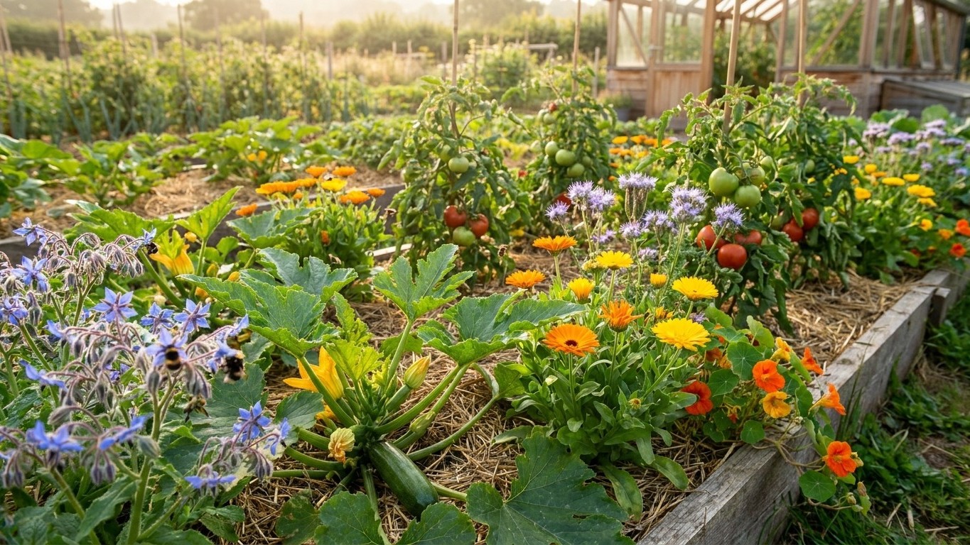 Fleurs utiles au potager : quelles espèces planter pour attirer les pollinisateurs