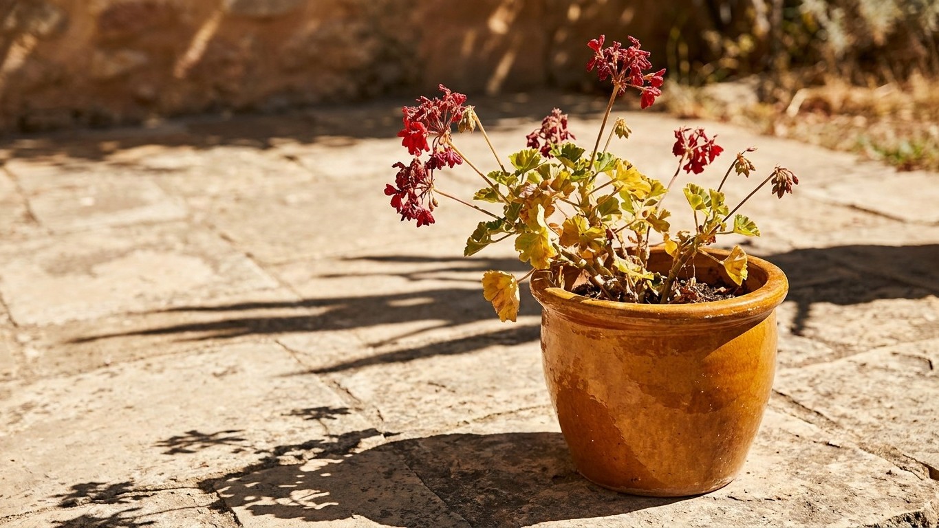 « Il était en plein soleil, je ne comprenais pas » : en 15 jours mon géranium était mort à cause du pot que j'avais choisi