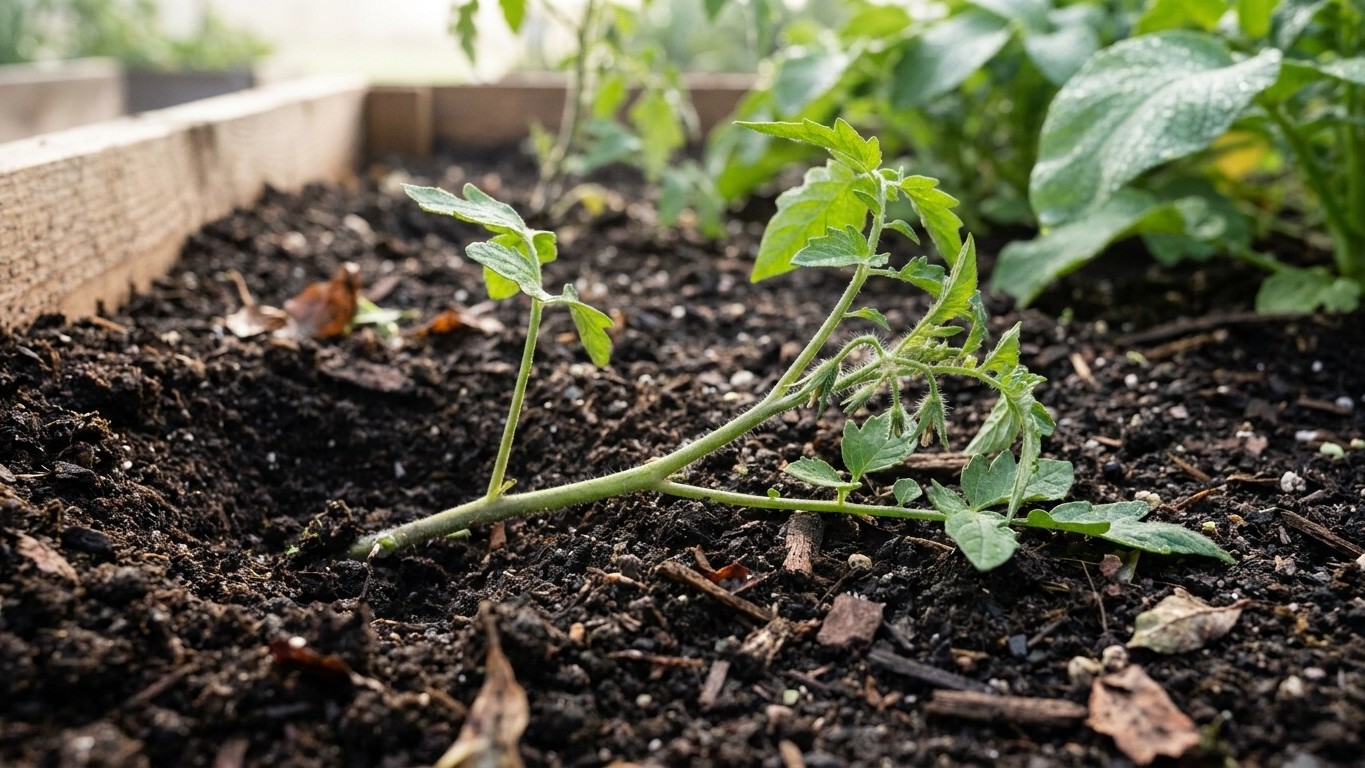 J'ai couché mes tomates dans une tranchée au lieu de les planter droites : au bout de 3 semaines, j'ai compris mon erreur
