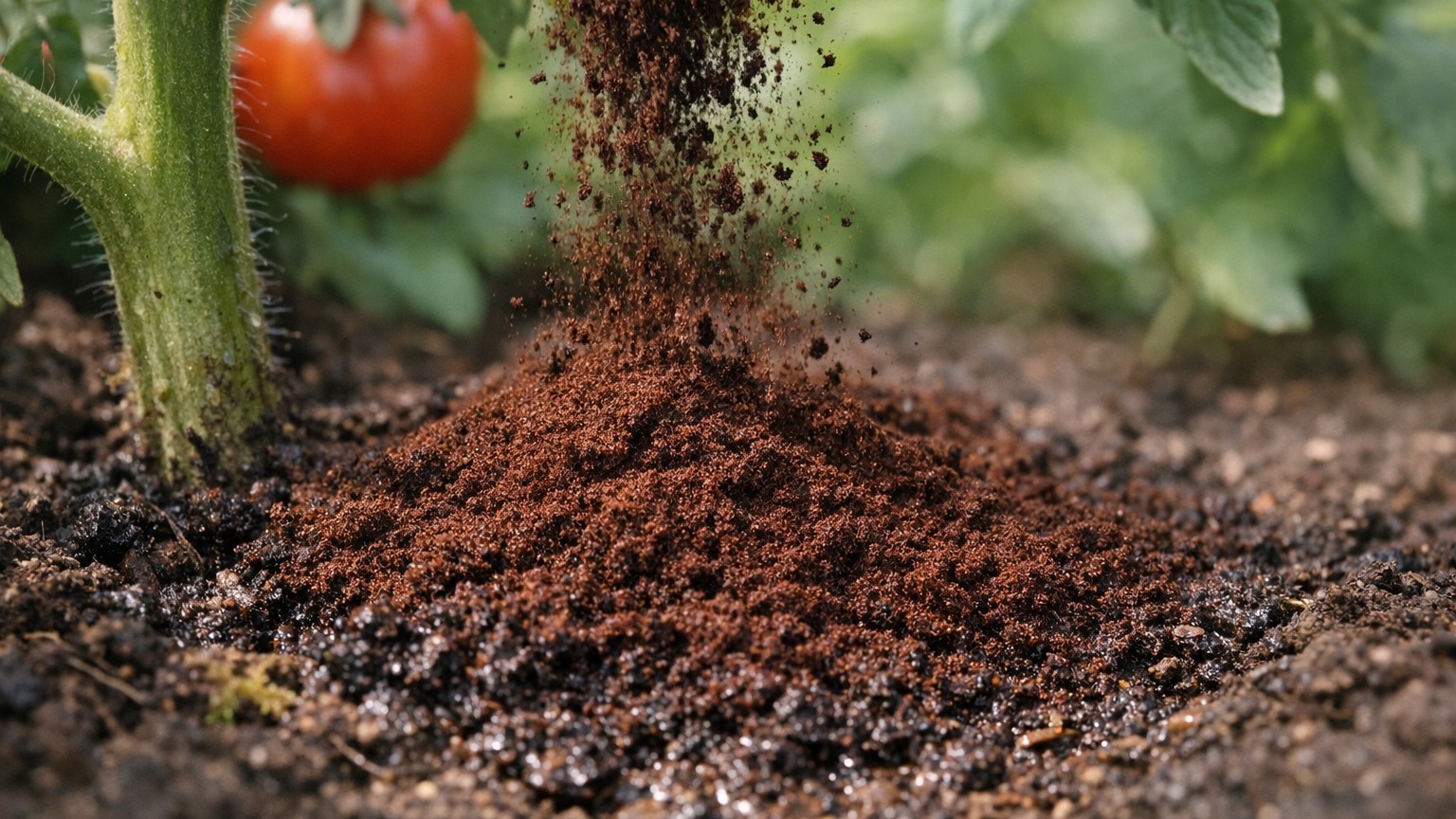 J'ai mis du marc de café au pied de mes tomates pendant un mois : ce que j'ai retrouvé dans la terre m'a fait tout arrêter