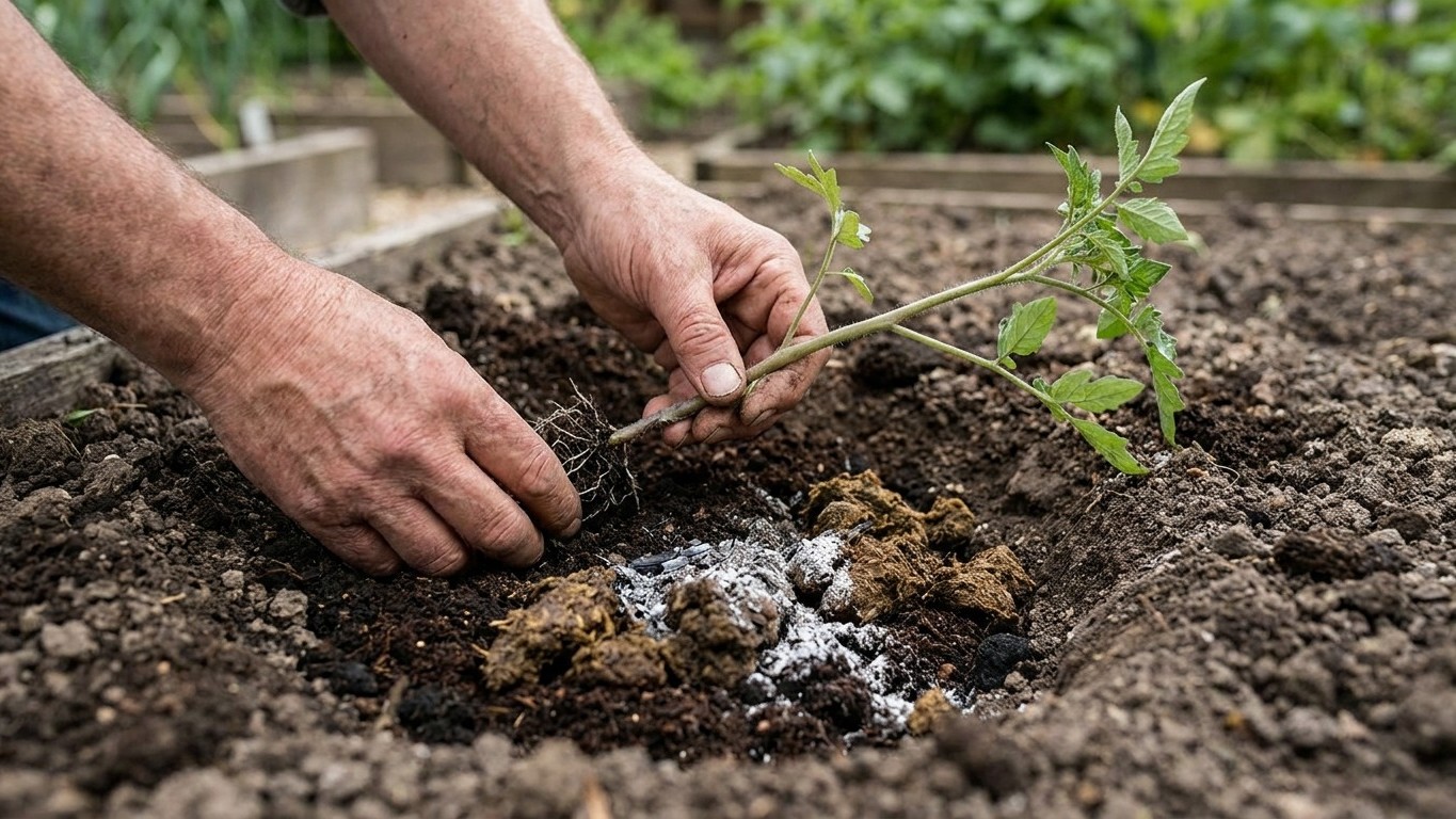 J'ai planté mes tomates pendant 10 ans sans rien mettre au fond du trou : un vieux maraîcher m'a montré ce que j'oubliais