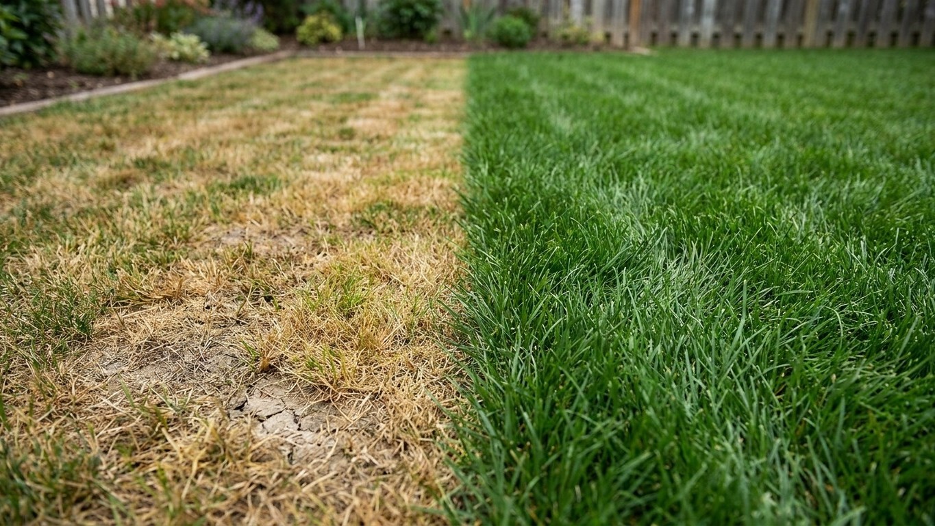 J'ai tondu ma pelouse à 3 cm en mai : en juillet, elle était jaune paille et mes voisins avaient encore un tapis vert