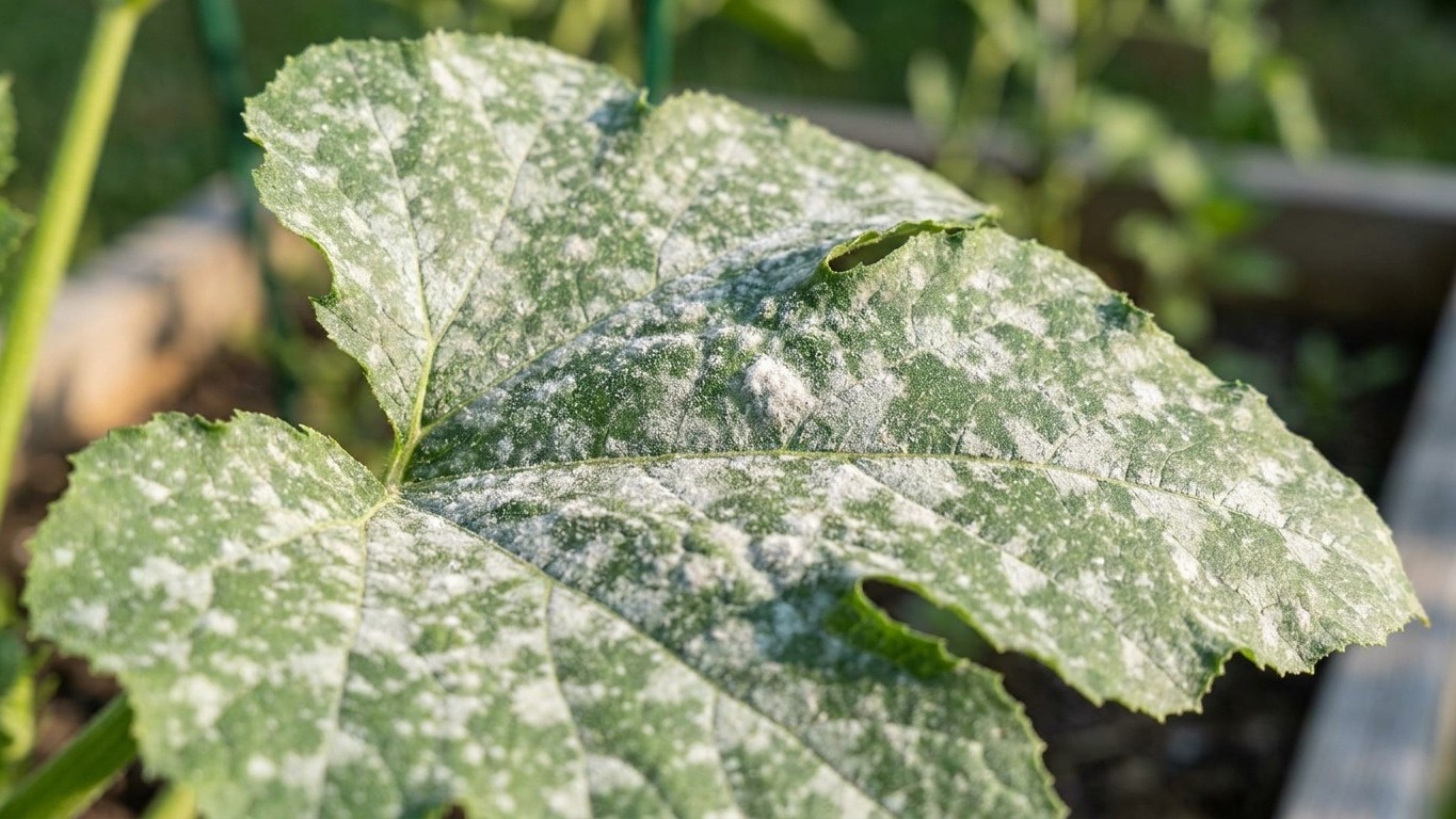 J'arrosais mes courgettes tous les soirs en mai en mouillant bien les feuilles : au bout de dix jours, un voile blanc avai...