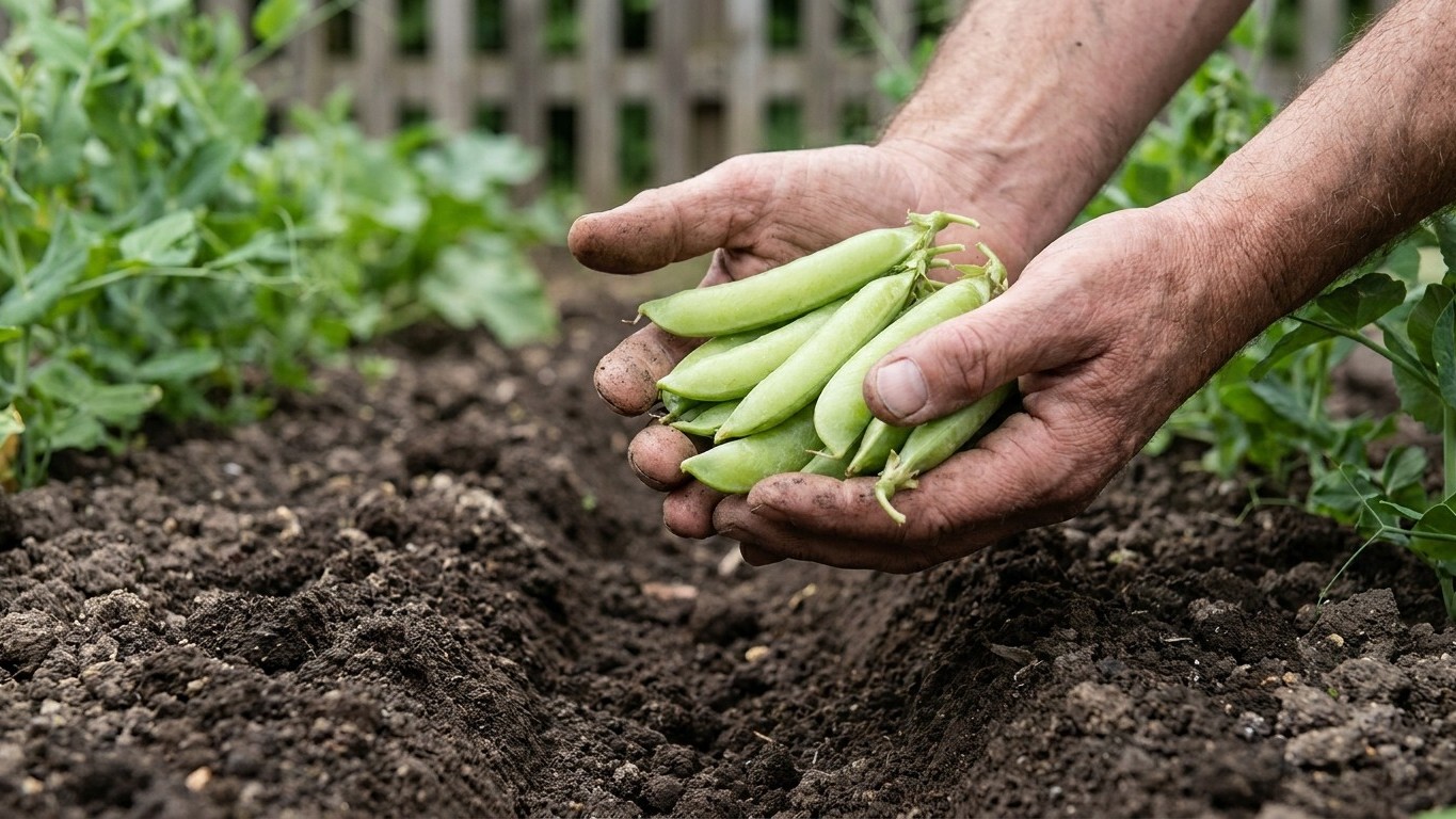 Je jetais mes cosses de pois au compost depuis des années : un maraîcher m'a montré où les enfouir à la place