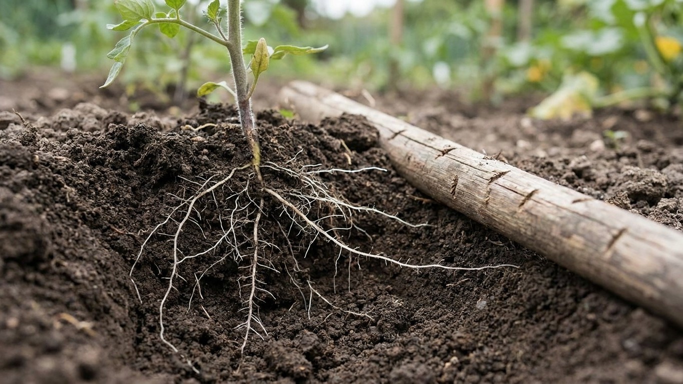 Je plantais mes tomates puis j'enfonçais le tuteur : un maraîcher m'a montré ce que je tranchais sous terre