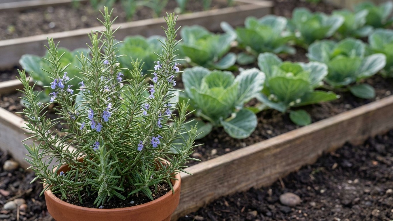 Les pucerons ont déserté son potager depuis qu'il a déplacé un seul pied de romarin à cet endroit précis