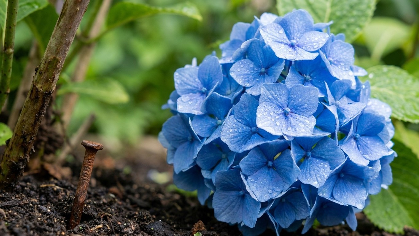 Mon voisin plante un clou rouillé au pied de ses hortensias depuis trente ans : quand j'ai vu la couleur de ses fleurs, j'...