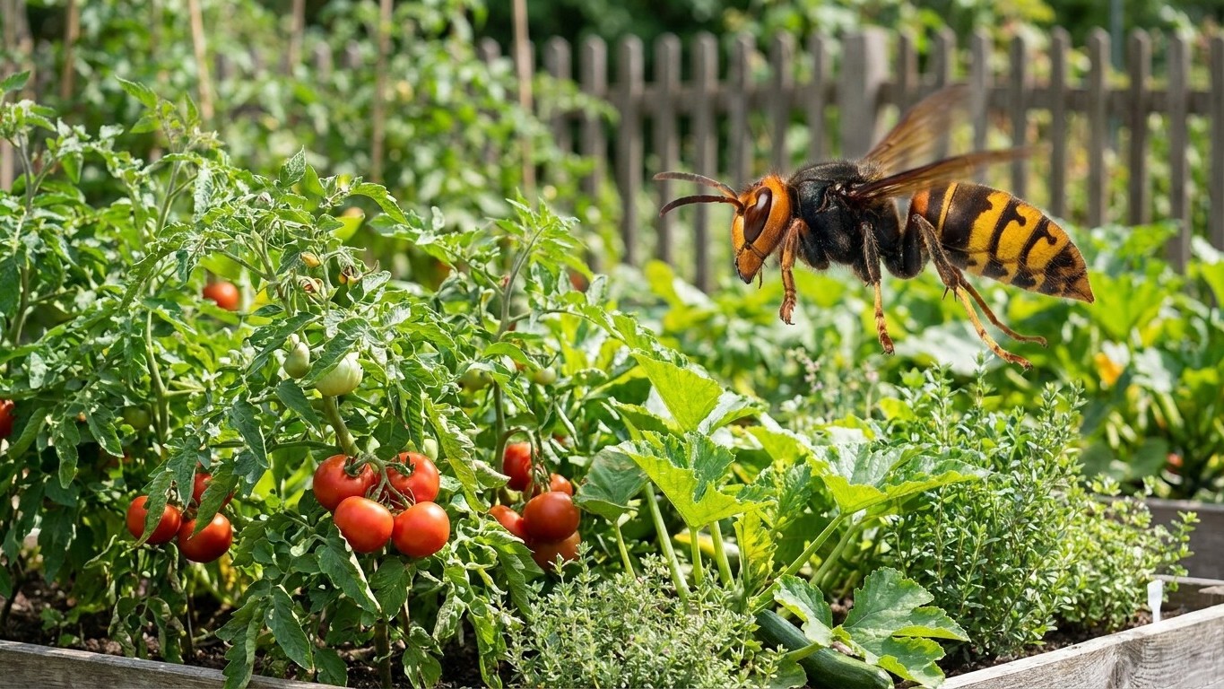 Un frelon asiatique tournait autour de mon potager : le geste que j'ai failli faire aurait pu déclencher l'essaim entier