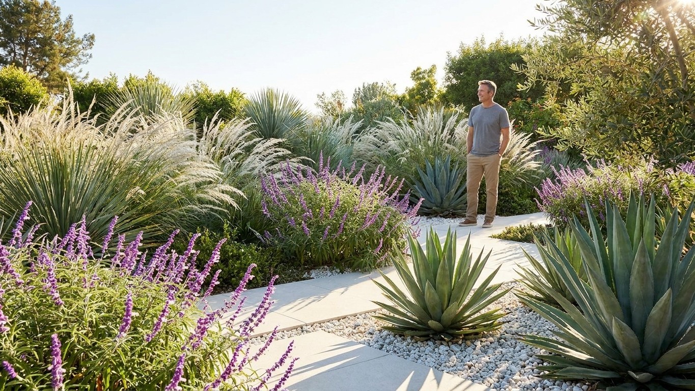 Aménagement jardin sec sans arrosage : concevoir un espace beau et durable face à la chaleur
