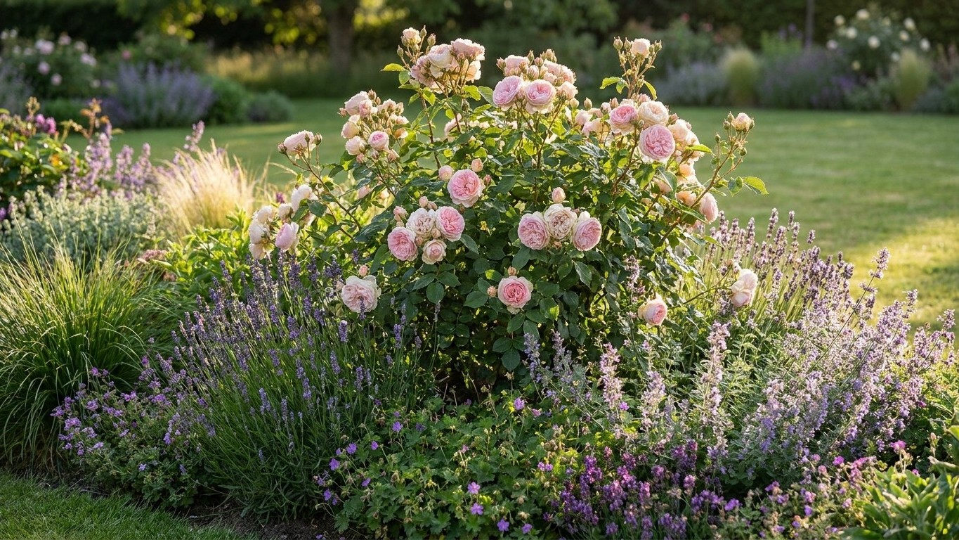 Associations de rosiers au jardin : plantes compagnes et aménagements paysagers
