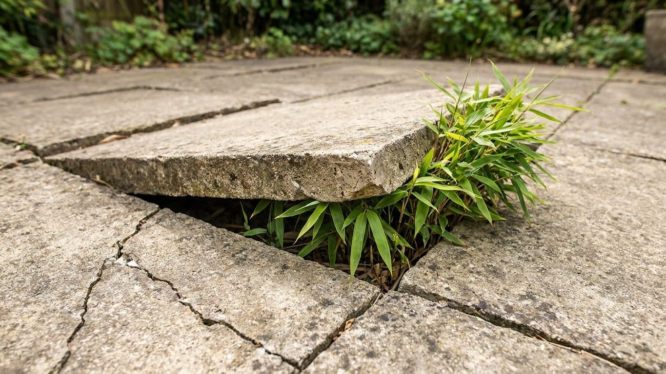 Cette plante que tout le monde adore en bordure d'allée est la raison pour laquelle vos dalles se soulèvent après quelques...