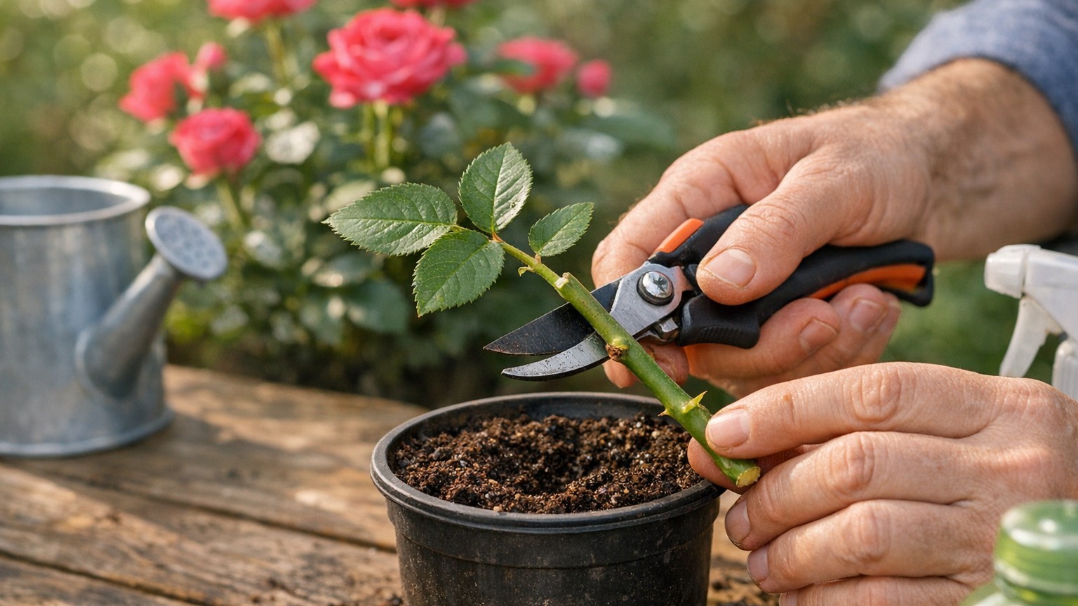 Comment faire pousser un rosier à partir d'une tige : bouturage facile étape par étape