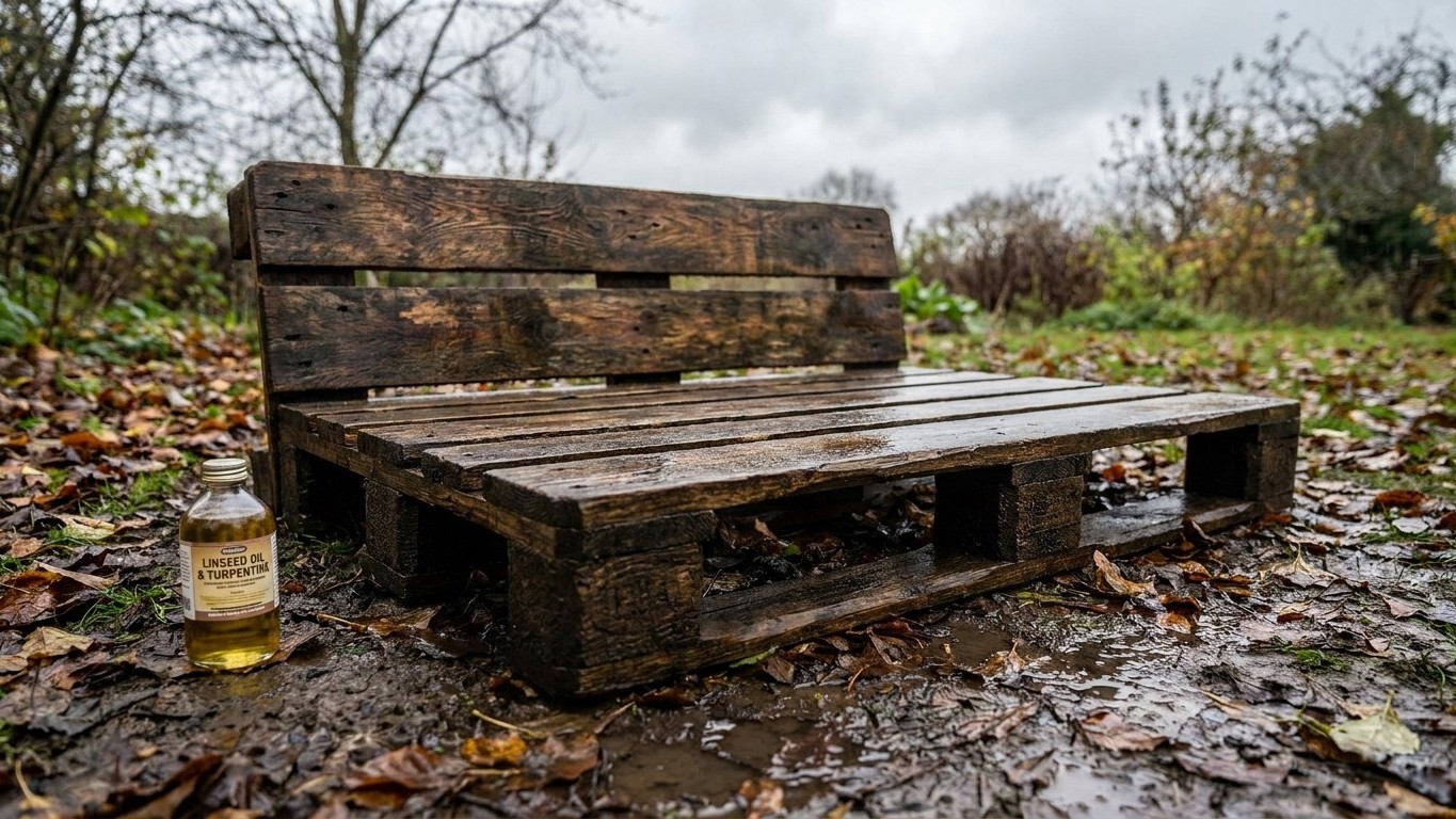 J'ai monté mon salon de jardin en palettes sans rien faire au bois : quand il a pourri dès la première pluie d'automne, j'...