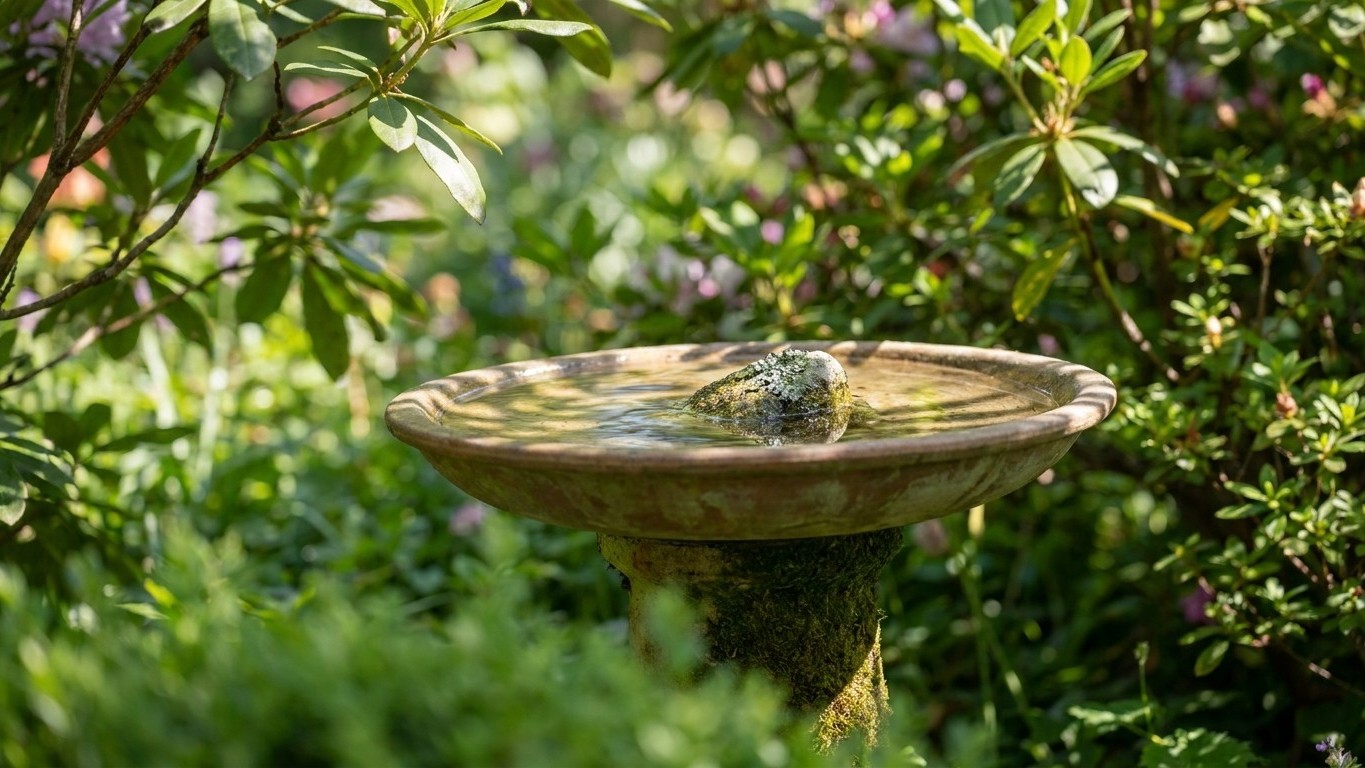J'ai posé l'abreuvoir de mon jardin en plein soleil : le jour où j'ai touché l'eau, j'ai compris pourquoi plus aucun oisea...